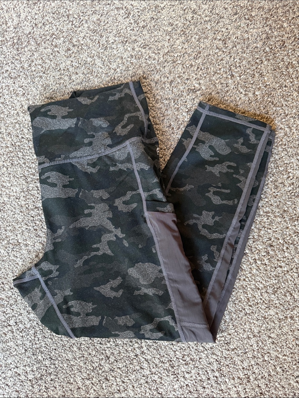 Women’s Fabletics Powerhold Camo Athletic Leggings - Gray